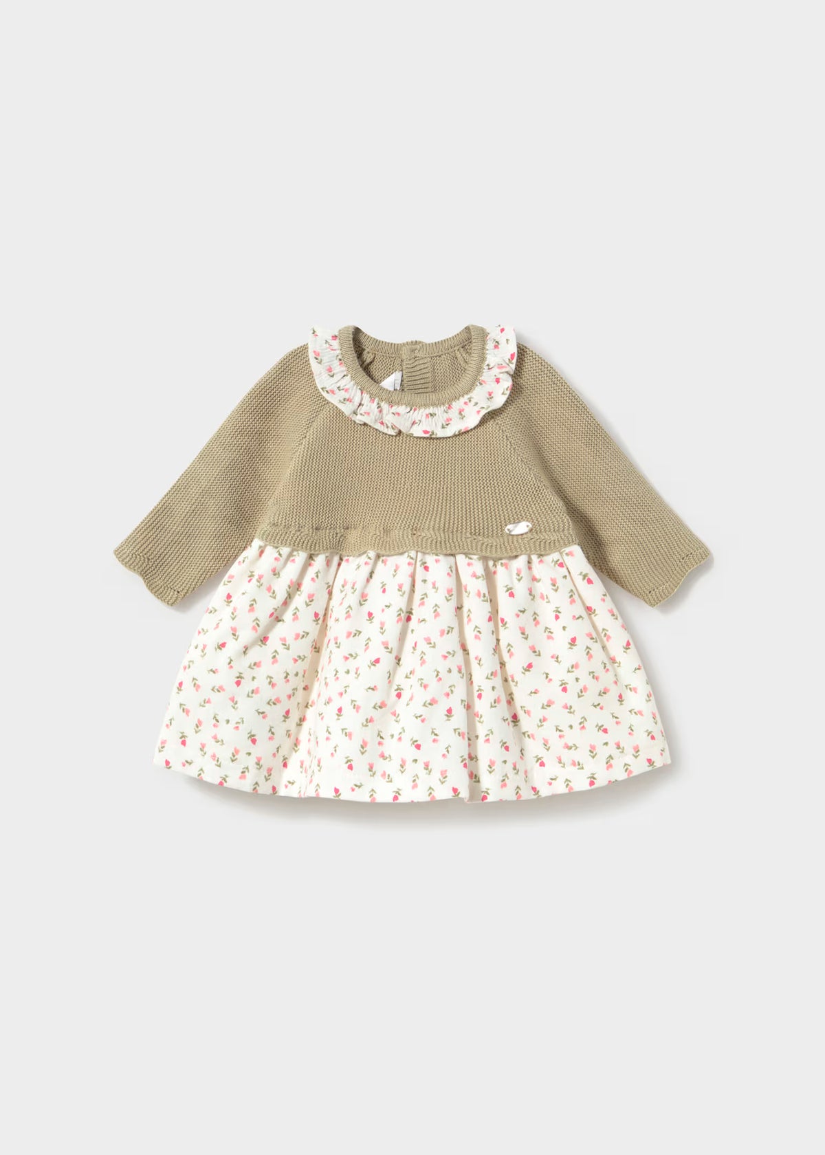 vestido tricot combinado color laurel