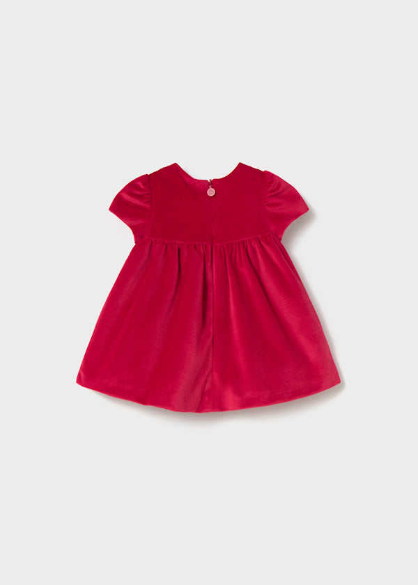 Vestido terciopelo guinda