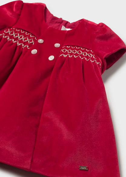 Vestido terciopelo guinda