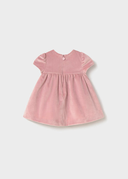 Vestido terciopelo rosa pétalo