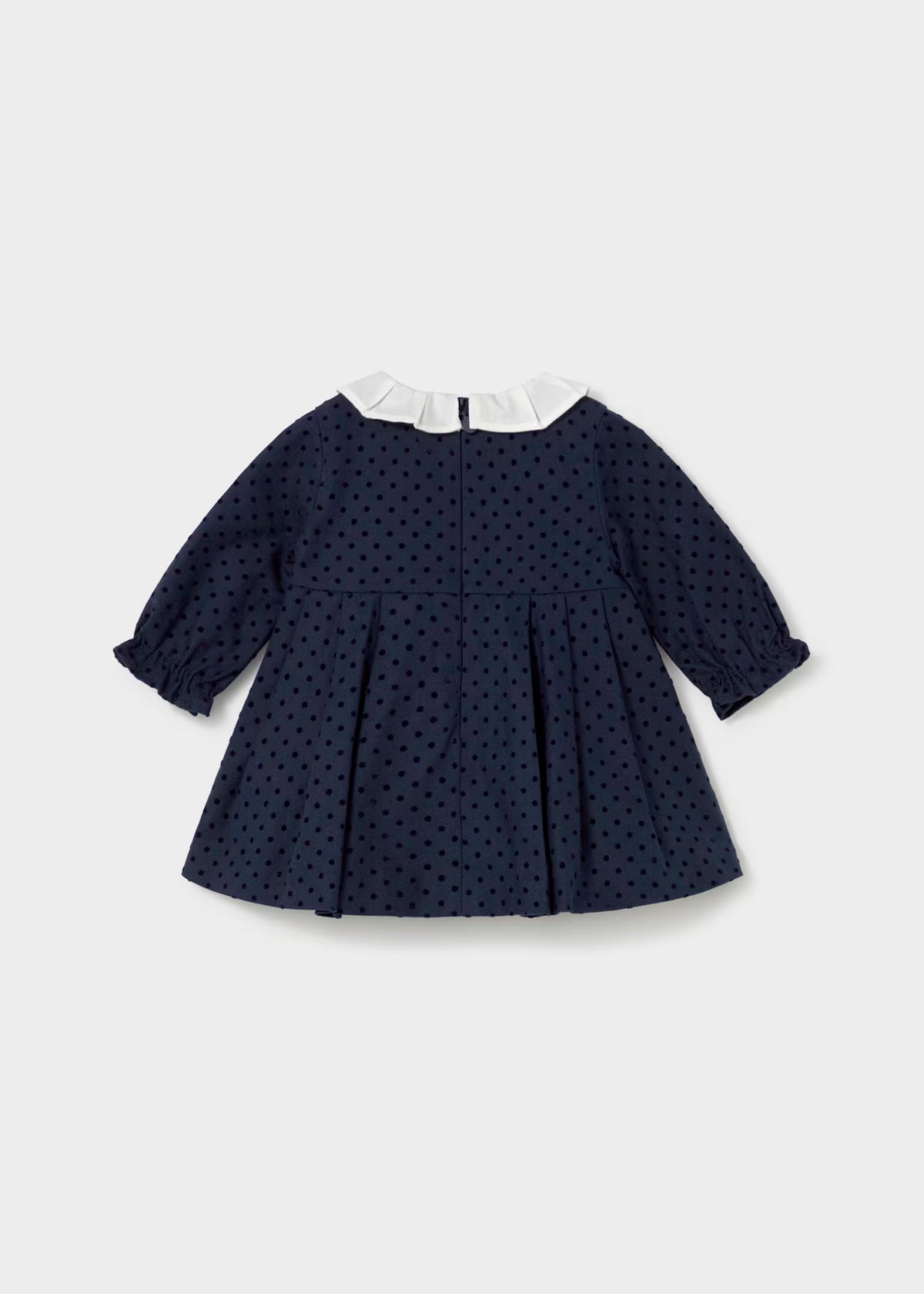 vestido puntos color navy