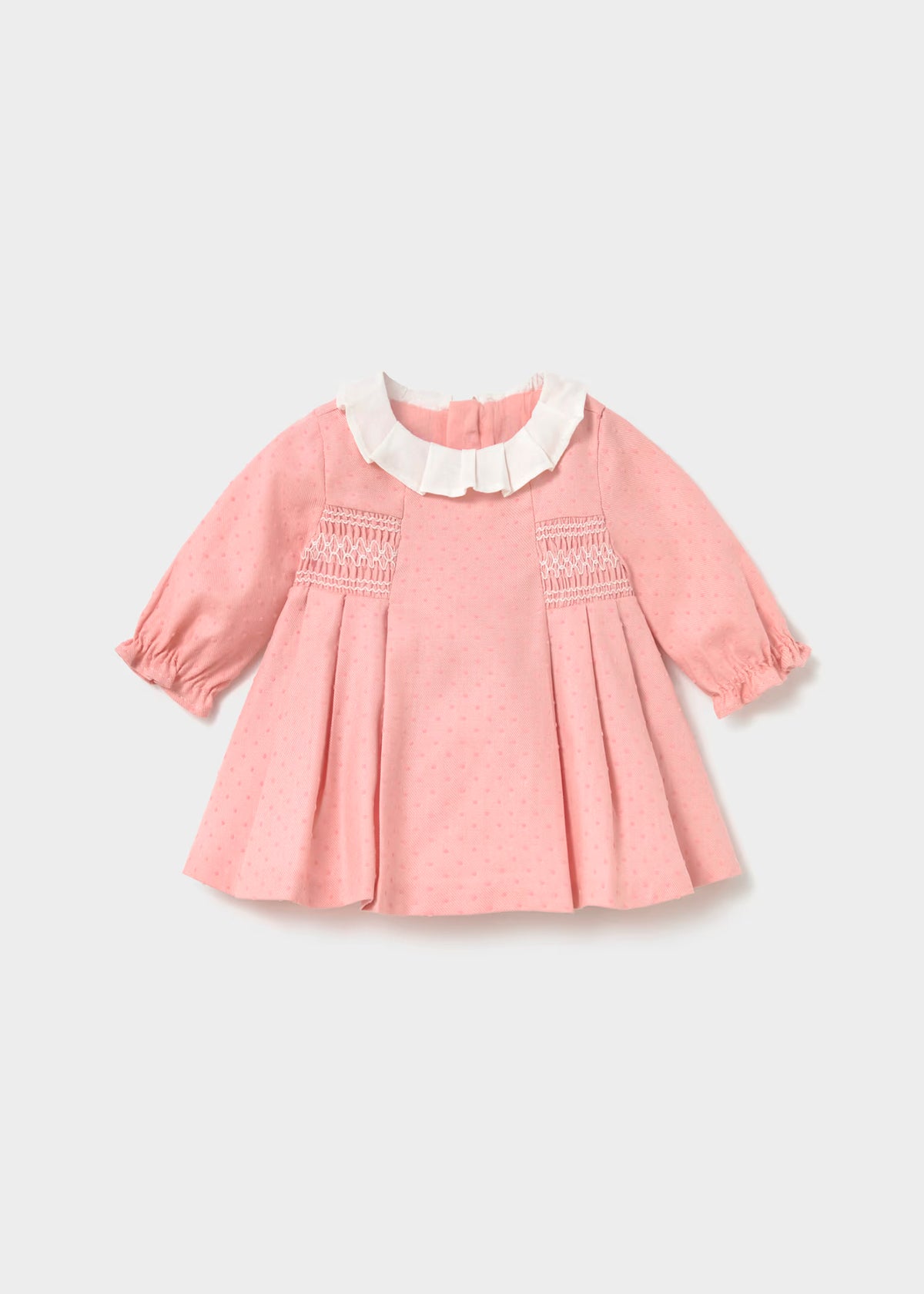 vestido puntos color rosa baby