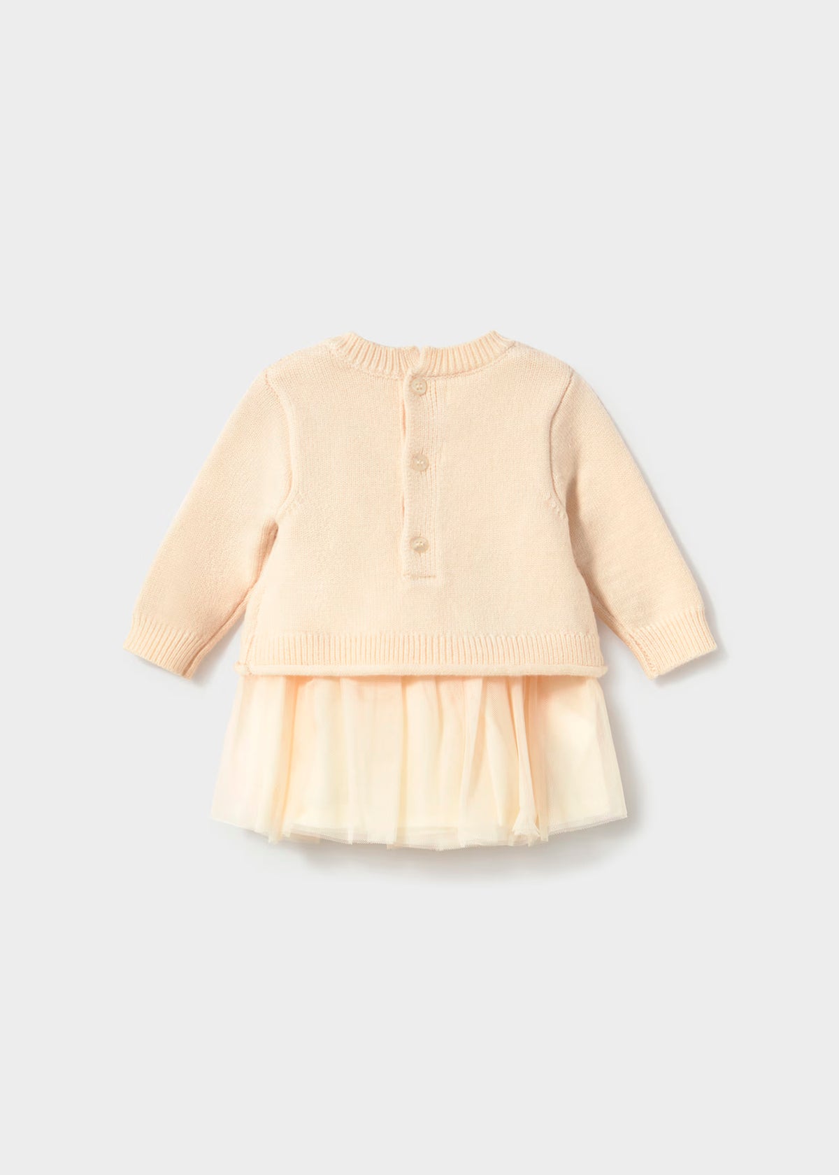 vestido tricot flores con sueter