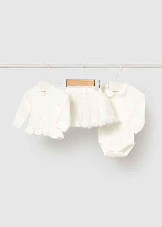 Conjunto 3 piezas color crudo