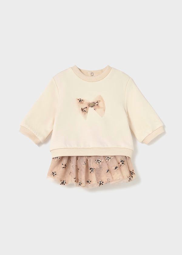 Conjunto falda tul y sudadera cerámica