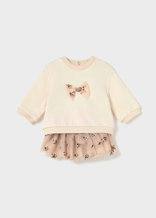 Conjunto falda tul y sudadera cerámica