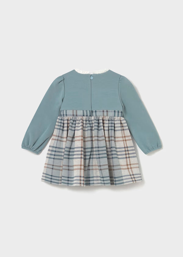 Vestido cuadros combinado blue bell