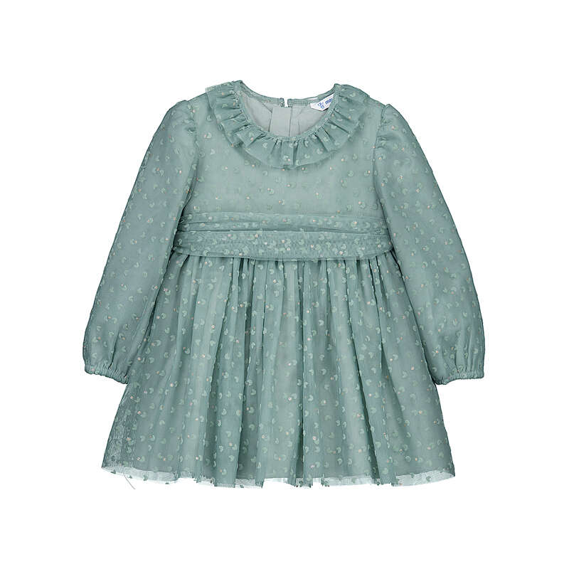 Vestido tul color laurel