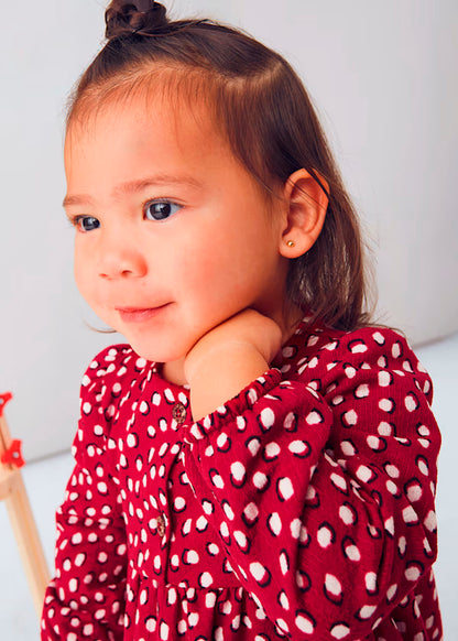 Vestido punto estructura Rojo