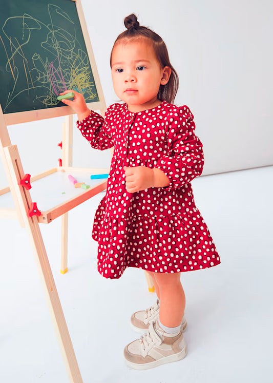 Vestido punto estructura Rojo