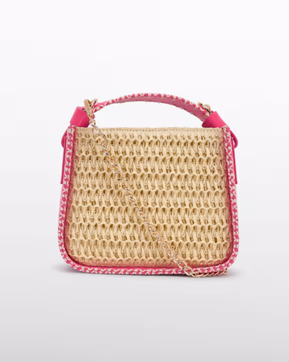 Bolso Puntada Concha Detalles Fucsia