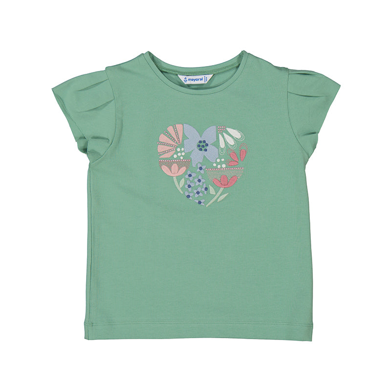Conjunto short rosa blusa verde