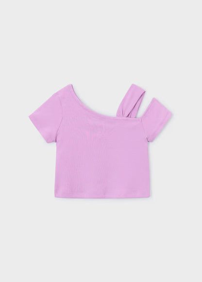 Camiseta asimétrica lilac