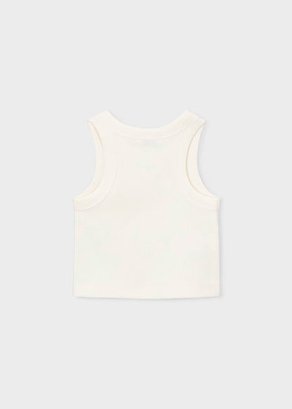 Camiseta crudo, tirantes con remaches