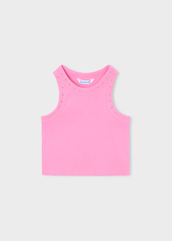 Camiseta candy, tirantes con remaches