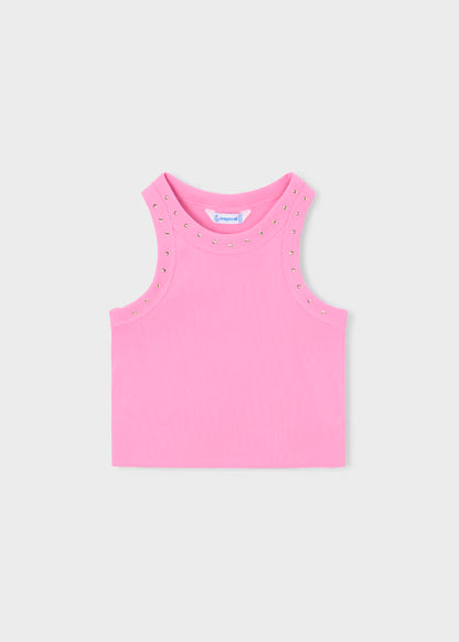 Camiseta candy, tirantes con remaches