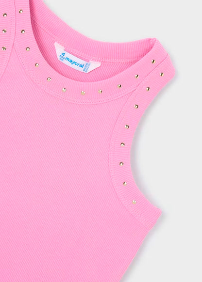 Camiseta candy, tirantes con remaches