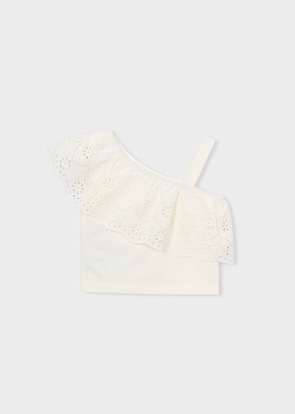 Camiseta de tirantes con volante