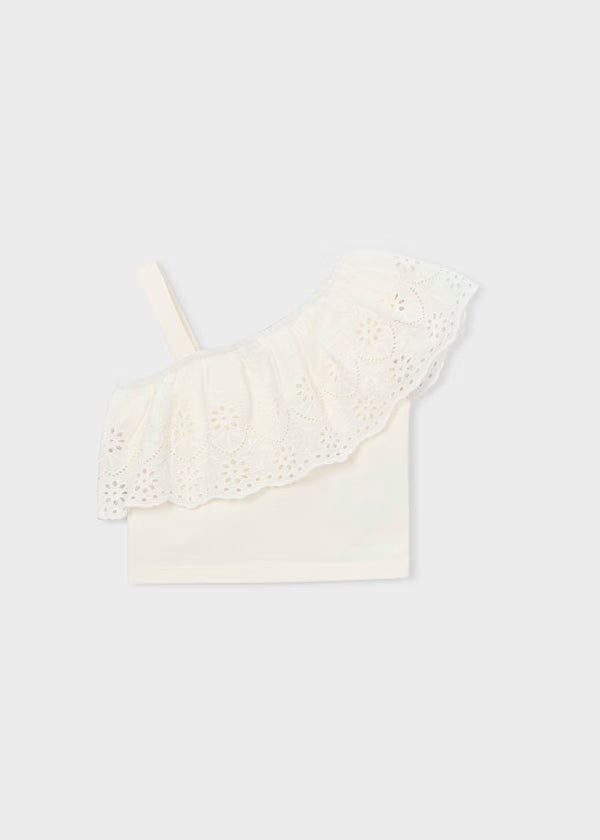 Camiseta de tirantes con volante