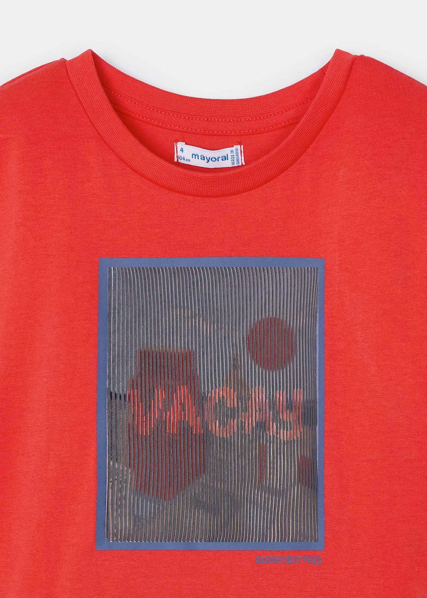 camiseta mayoral print holograma, vacay mood, color rojo