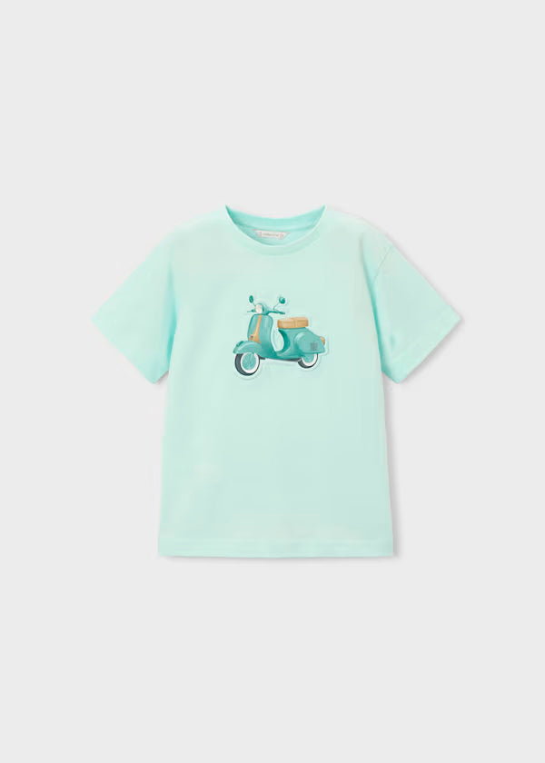 Camiseta Relieve Azul Menta