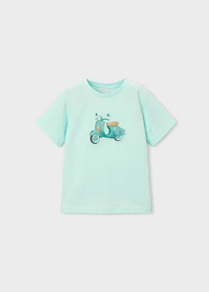 Camiseta Relieve Azul Menta