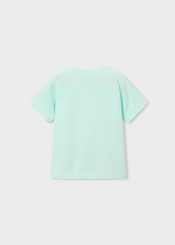 Camiseta Relieve Azul Menta