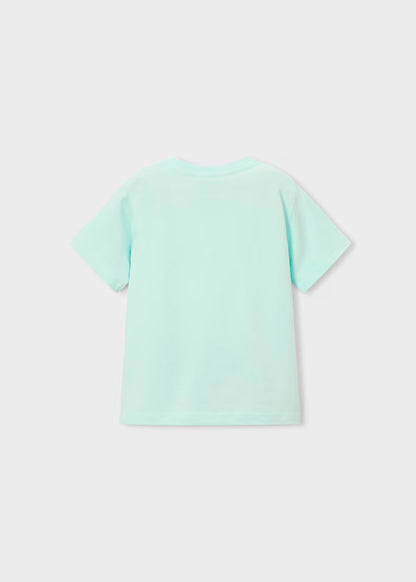 Camiseta Relieve Azul Menta