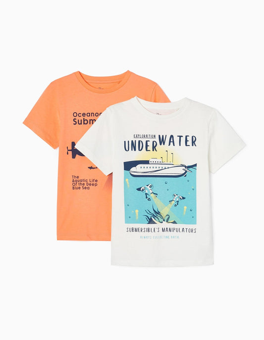 2 pack camisetas print submarino