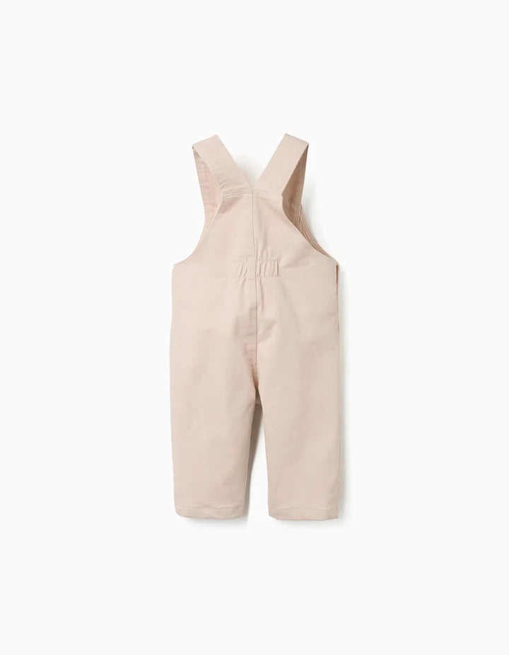 Peto de sarga con bolsillo delantero para recién nacido, beige claro