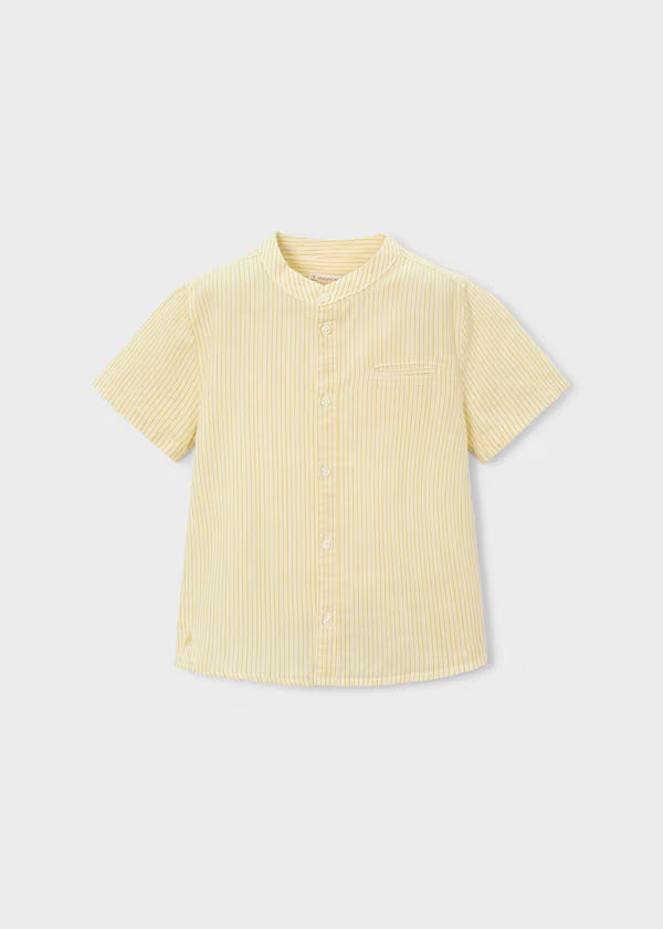 Camisa Cuello Mao verde olivo