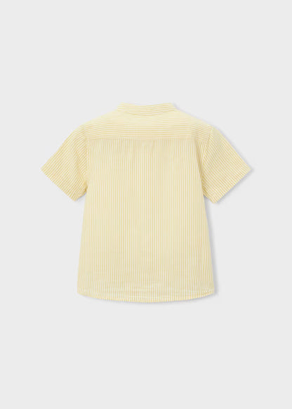 Camisa Cuello Mao verde olivo