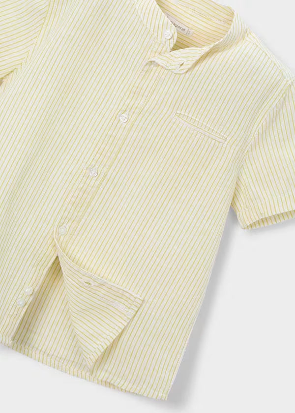 Camisa Cuello Mao verde olivo