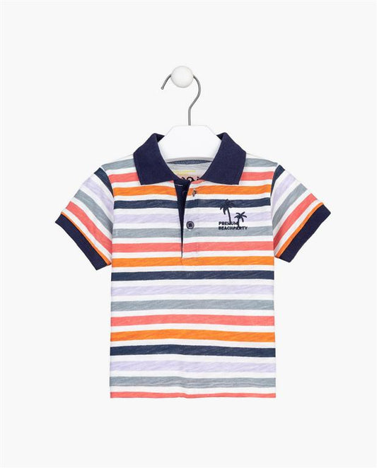 Polo Rayas Multicolor Marino