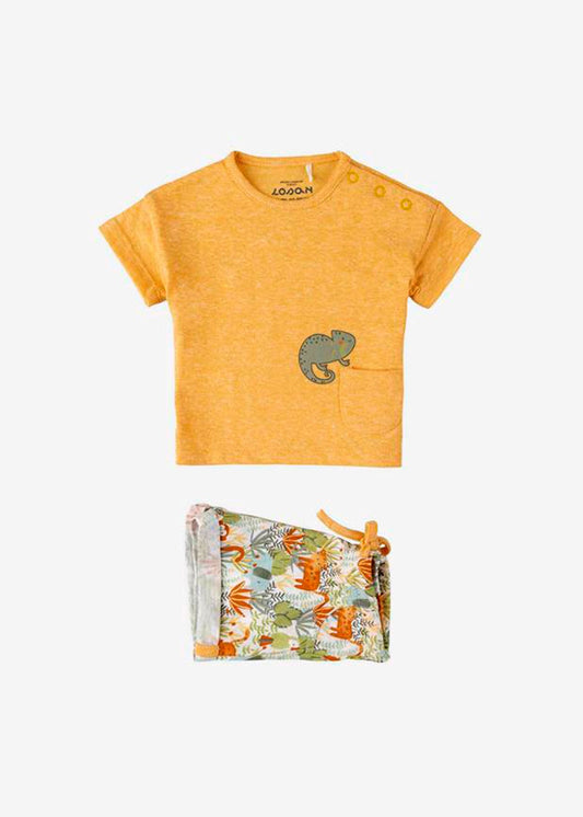 conjunto short y camiseta camaleón