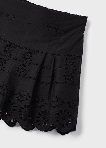set blusa estampado con short perforaciones