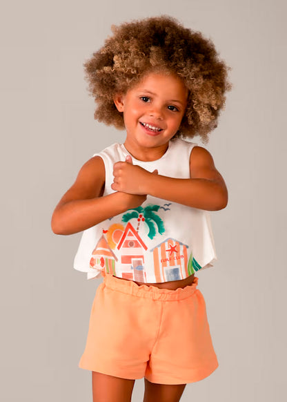 Conjunto camiseta y short calabaza
