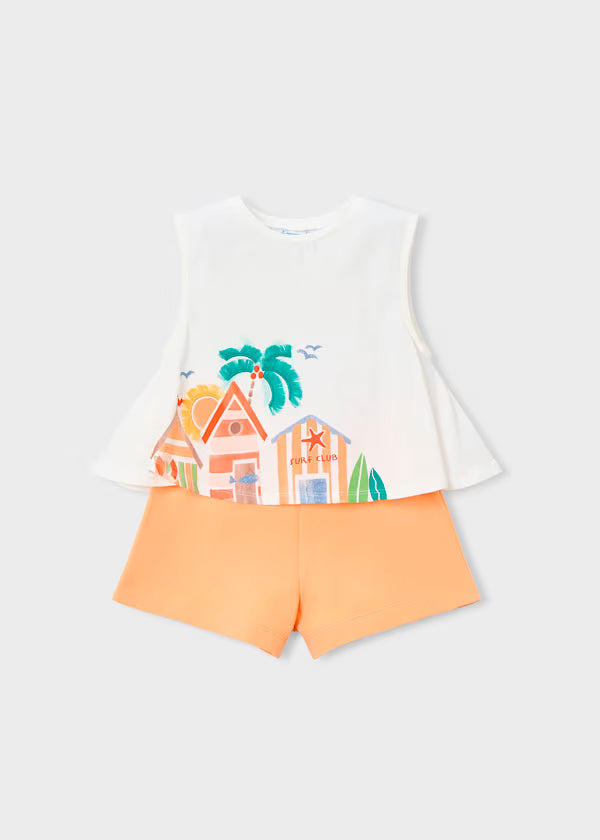 Conjunto camiseta y short calabaza