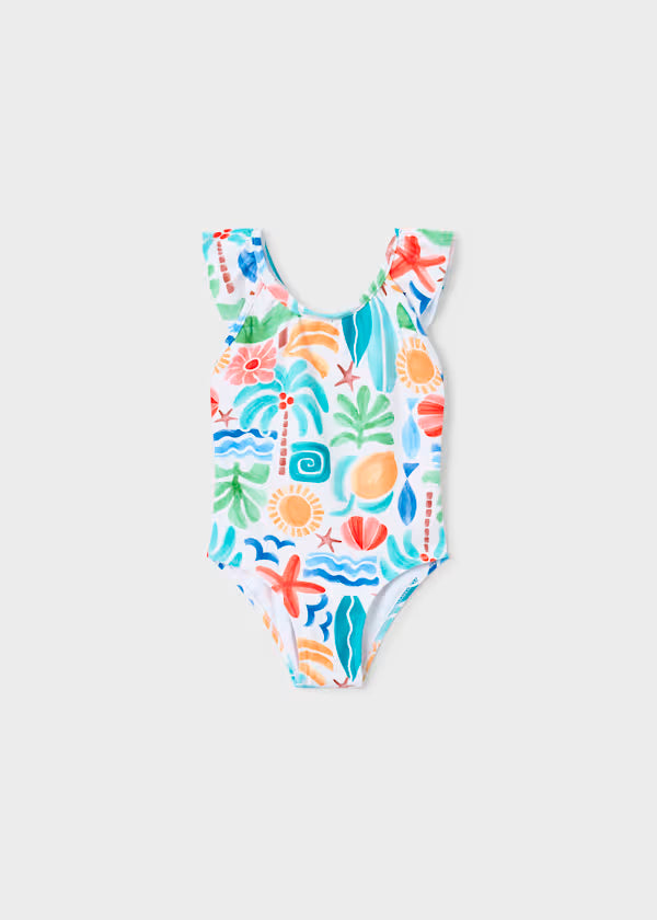 Bañador volantes estampado