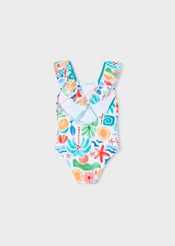 Bañador volantes estampado