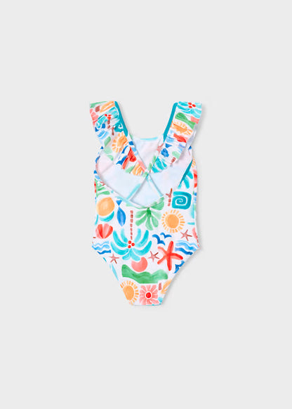 Bañador volantes estampado