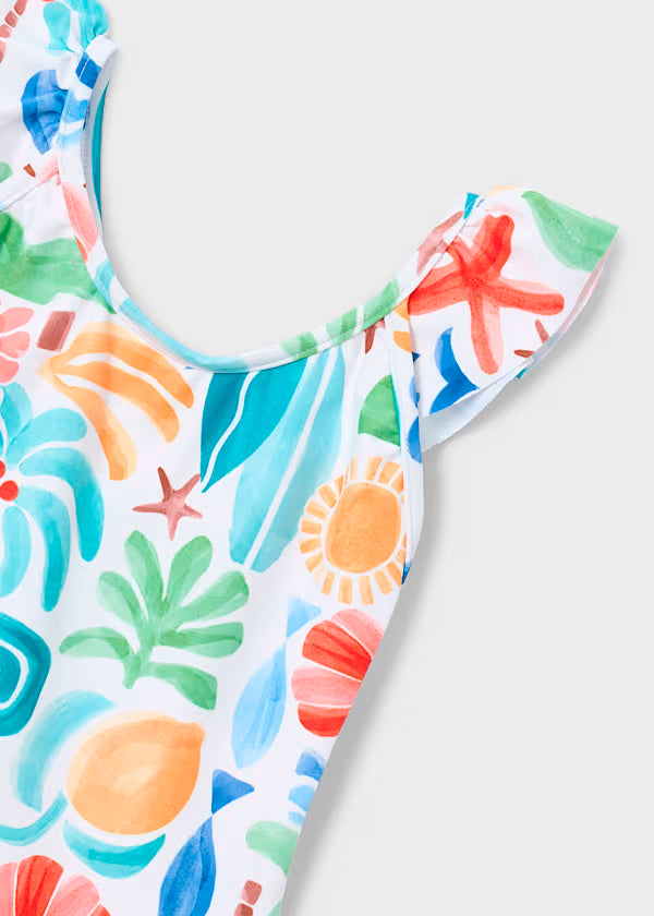 Bañador volantes estampado
