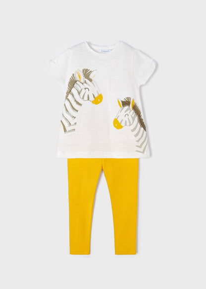 conjunto leggins camiseta zebra