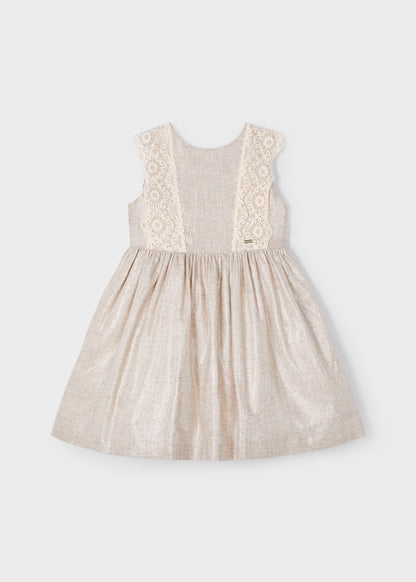 Vestido lino arena