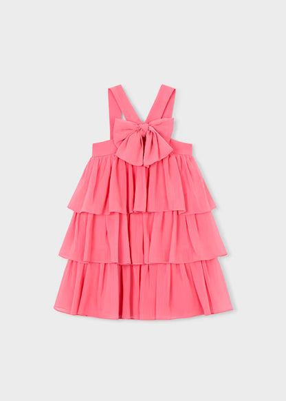 Vestido bambula volantes camelia