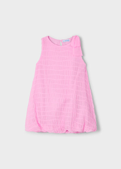 Vestido globo rosa malva