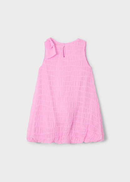 Vestido globo rosa malva