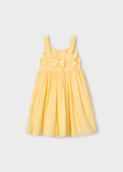 Vestido tirantes con moños amarillo