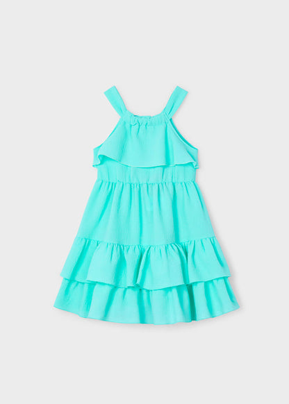 Vestido holanes, color agua