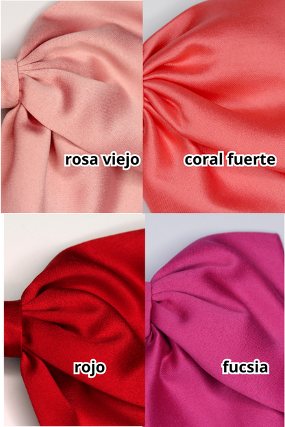 moño estilo victoria, angosto, disponible en 18 colores